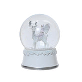 Decoris Polyresin Snowglobe with Elf and Deer 10cm,